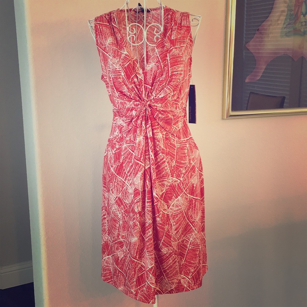 Daisy Fuentes, NWT, Orange/White, Sleeveless Dress